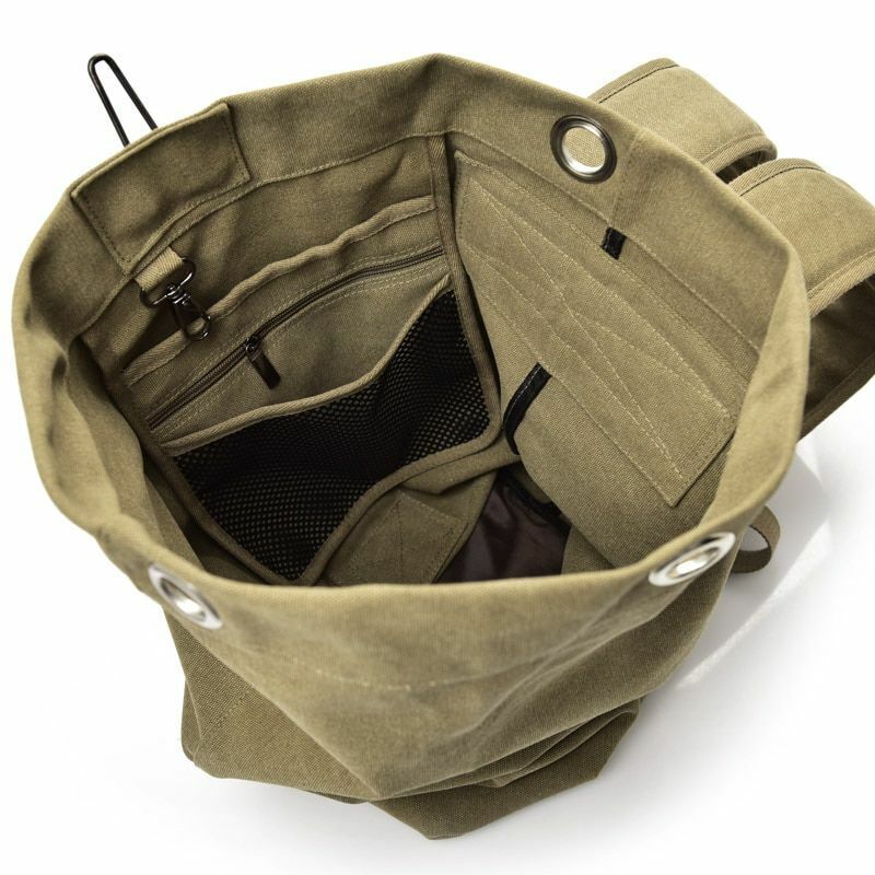 Canvas Backpacks Multi-functional Shoulder Bag Foldable Outdoor Large Rucksack