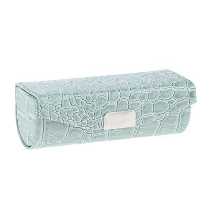Elegant ABS Synthetic Leather Lipstick Case Bag Flocking Liner Traveling Purse