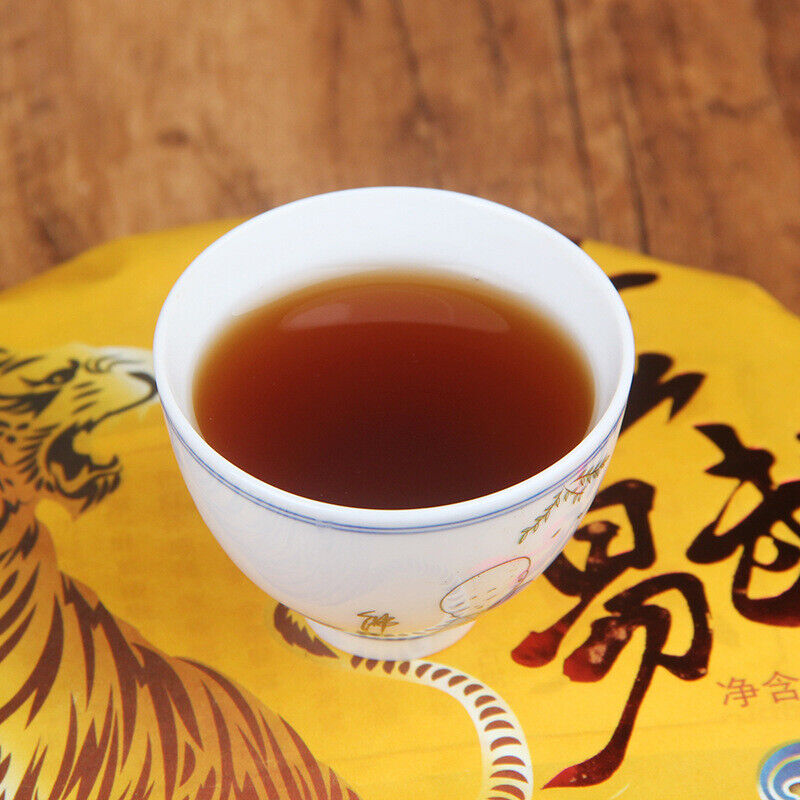 Yiwu Yunnan Seven Seed Cake Tea 357g Pu'er Tea Ripe Tea Golden Hao Ripe Tea Cake