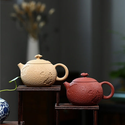 Handmade Tea Pot Marked 9 Infuser Holes Real Yixing Zisha Purple Duan Clay 320ml