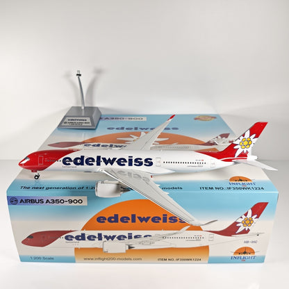 1:200 InFlight edelweiss A350-900 Passenger Airplane Diecast Plane Model