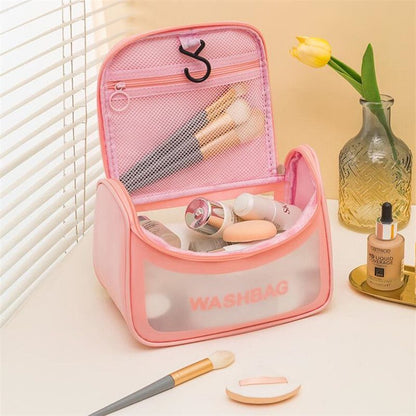 Travel Waterproof Cosmetic Bags Hook Wash Makeup Pouch Organizer Storage Cases