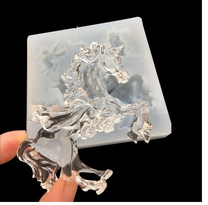 Big Unicorn Horse Silicone Mold 5x7cm Resin Liquid DIY Jewelry Charm Making Tool
