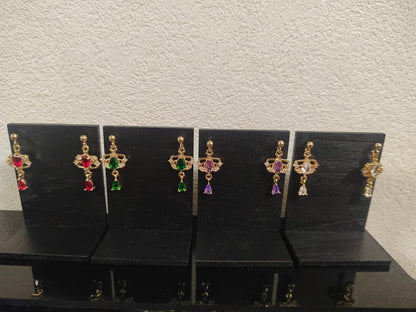 1/6 Female Micro-set Zirconia Teardrop Earrings For 12" Ph Action Figure Body