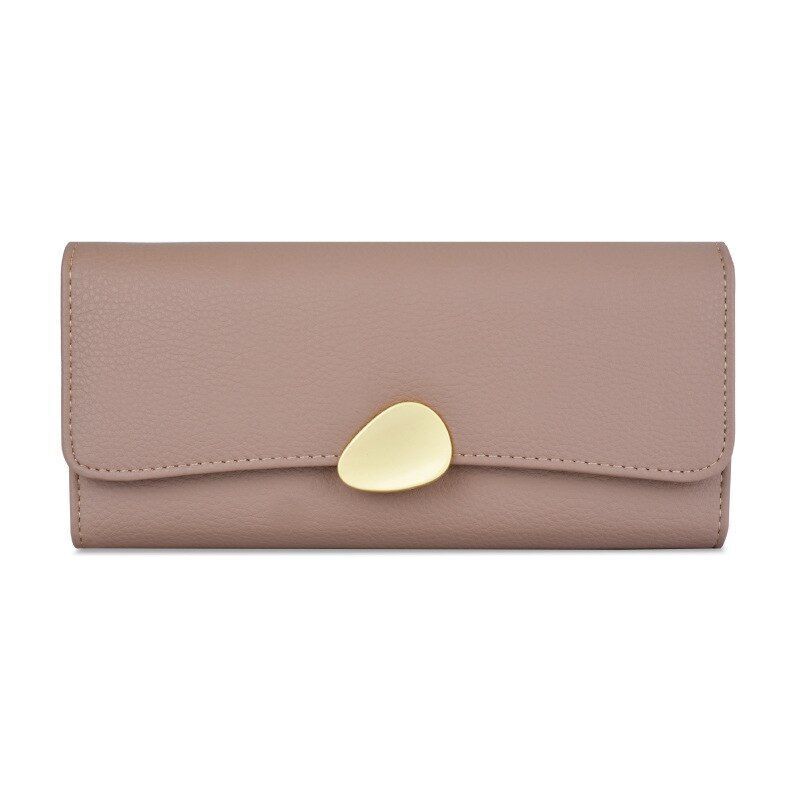 Leather Purse Wallet Green Thin Clutch Phone Bag Luxury Credit Card Holder 9.4CM