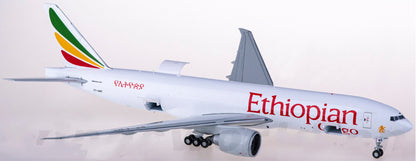1:200 32CM JC Wings Ethiopian Cargo BOEING 777-200LRF Airplane Diecast Model