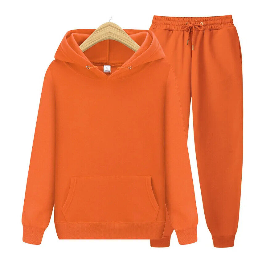 Two Piece Set Women Tracksuit Sportwear Pants Suit Men Autumn Winter Sweatpants