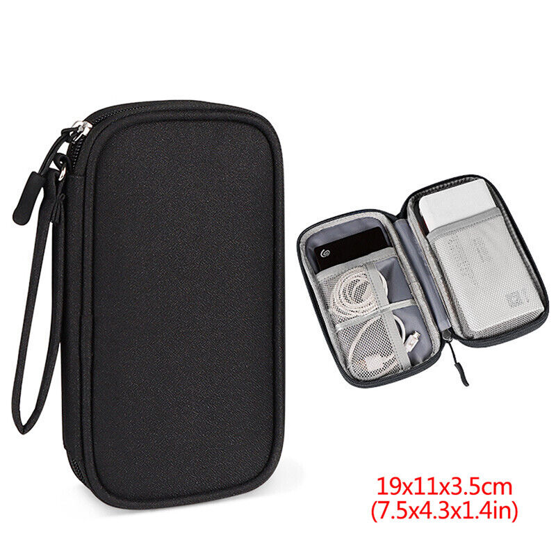 Portable Cable Storage Pouch Bags Accessories For Cord Charger Power Hard Drive