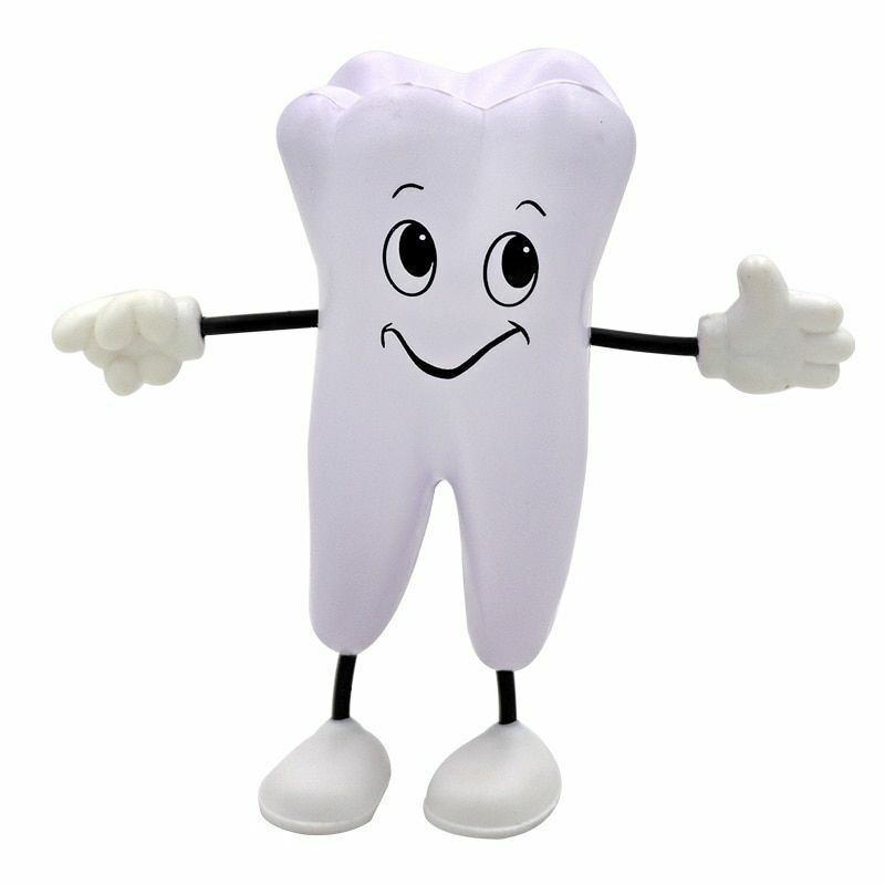 Dental Teeth Gifts Dentistry Tooth Shaped Model Squeeze Ball Soft PU Foam 12.5cm