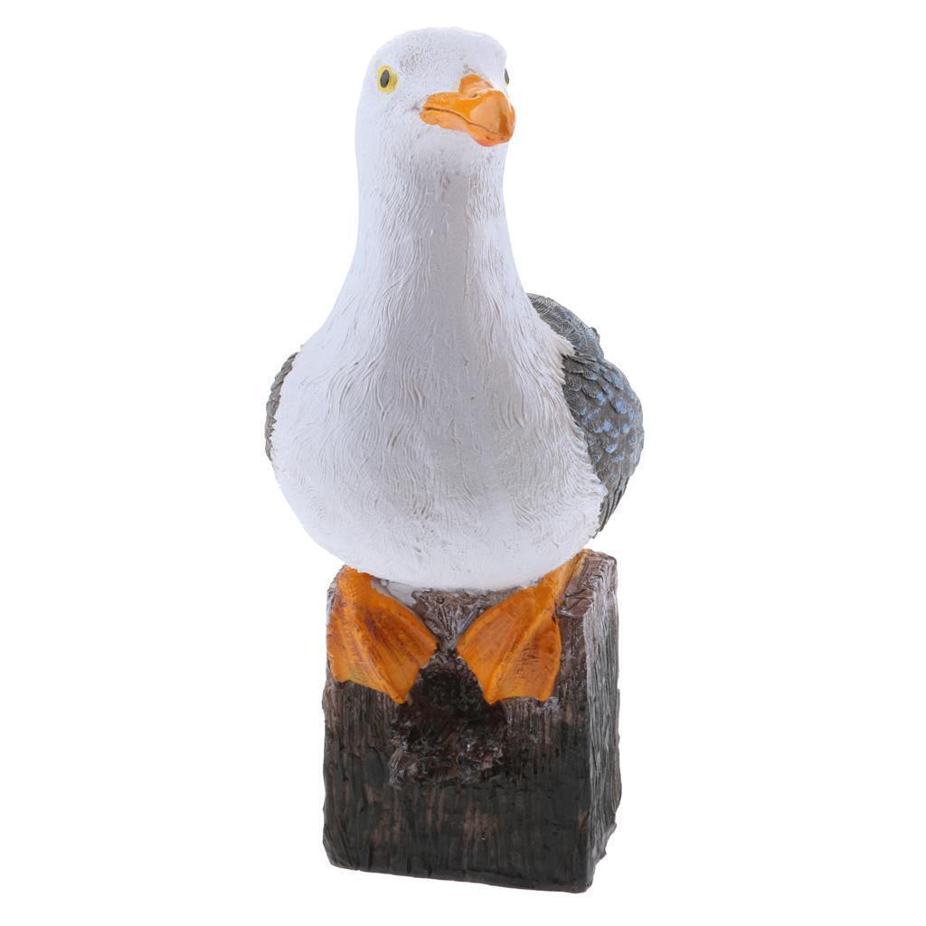 Seagull Statue Outdoor Sculpture Bathroom Nautical Themed Room Ornament Gift