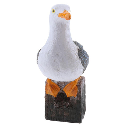 Seagull Statue Outdoor Sculpture Bathroom Nautical Themed Room Ornament Gift
