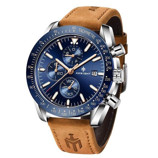 Military Men's Watch Sport Chronograph Leather Infantry Reloj Para Hombre Sports