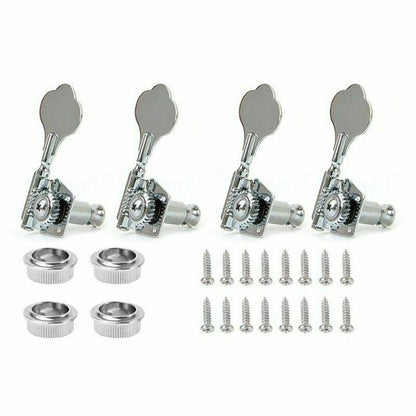 Sliver Zinc Alloy Bass Guitar Tuners Tuning Pegs Keys Machine Heads Gear