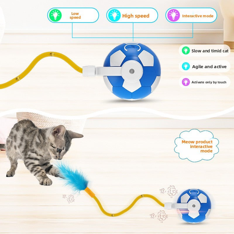 Electric cat toy, dog rolling ball toy, interactive pet jumping ball cat toy