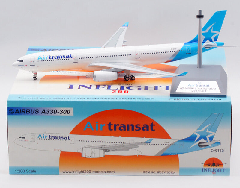 1:200 32CM InFlight Air Transat AIRBUS A330-300 Airplane Diecast Aircraft Model