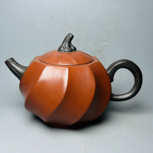 Vintage Chinese Yixing Purple Clay Teapot Zisha Ceremony Fashion Pumpkin Tea Set
