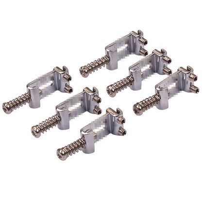 6Pcs Nickel Bridge Tremolo Saddles For Stratocaster Telecaster Electric Guitar