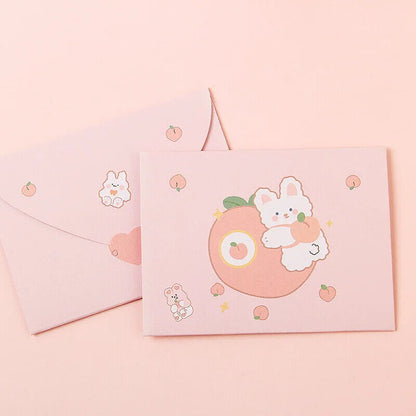 Greetings Card 50Pcs Cartoon Ins Student DIY Tanabata Teachers Day Wish Postcard
