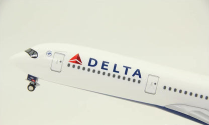 1:200 33CM RISESOON DELTA AIRBUS A350-900 Passenger Airplane ABS Plastic Model