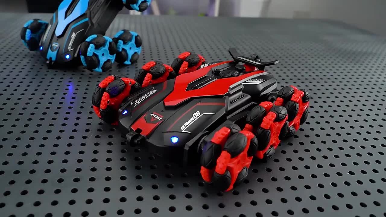 Six-wheel stunt car spray drift four-wheel drive remote control off-road light-5