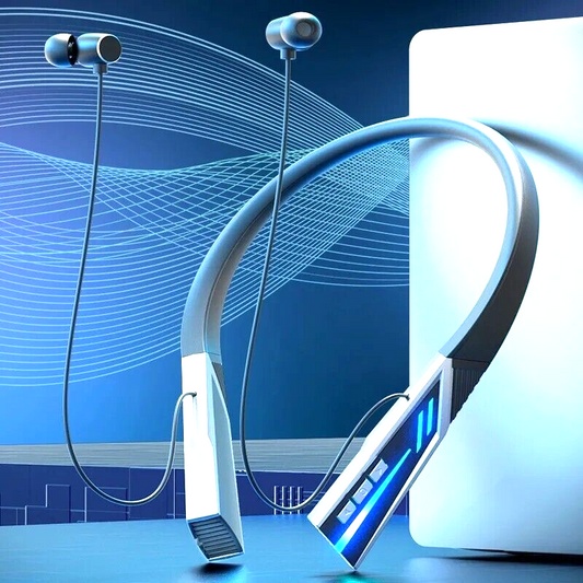 Wireless Bluetooth Neckband Headphones Mic Headset Stereo Earbuds Earphone