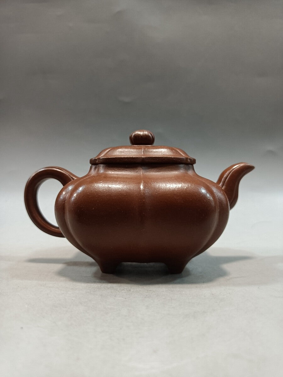Chinese Old Yixing Clay Teapot Sunflower Pots Purple Sand Teapot 220cc
