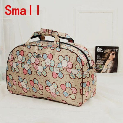 Women Travel Bags Print Nylon Waterproof Men Luggage Duffel Handbags 54x19x33cm