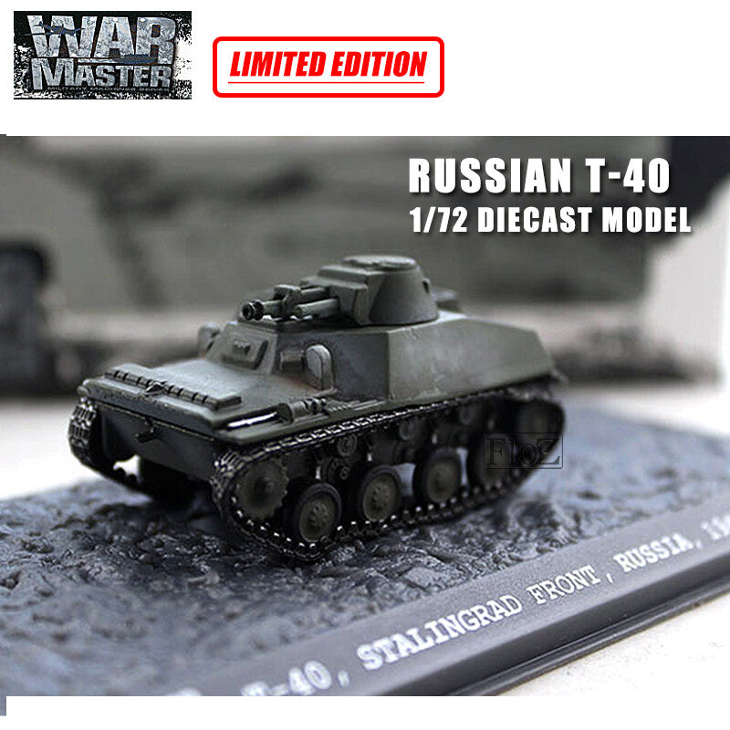 RUSSIAN T-40 1/72 DIECAST MODEL FINISHED TANK WAR MASTER