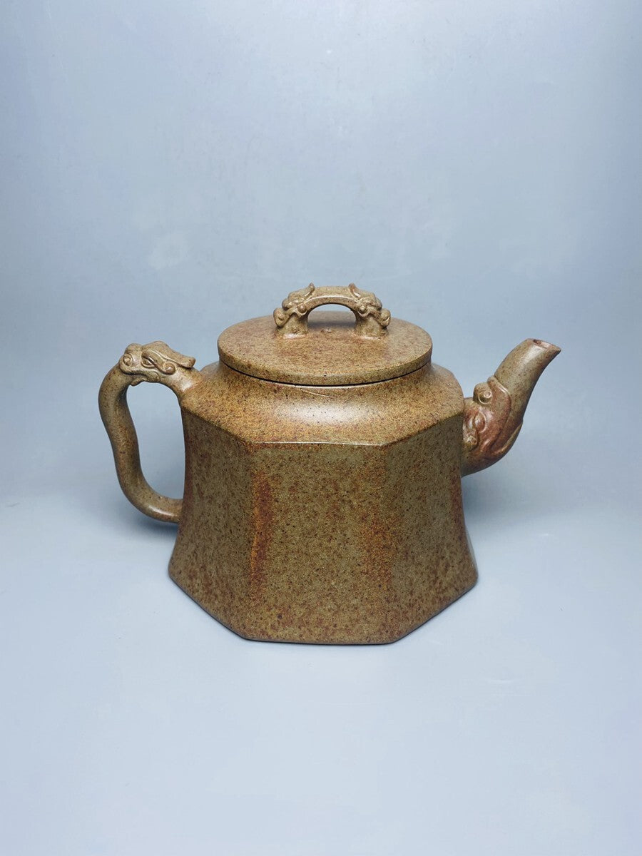 Chinese Old Yixing Clay Teapot Handmade Dragon Pot Purple Sand Teapot 350cc