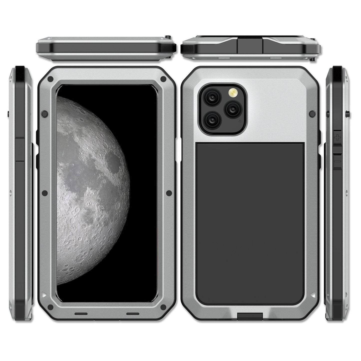 Heavy protective armor metal case suitable for iPhone 17 Pro 16 15 14 13 Pro Max