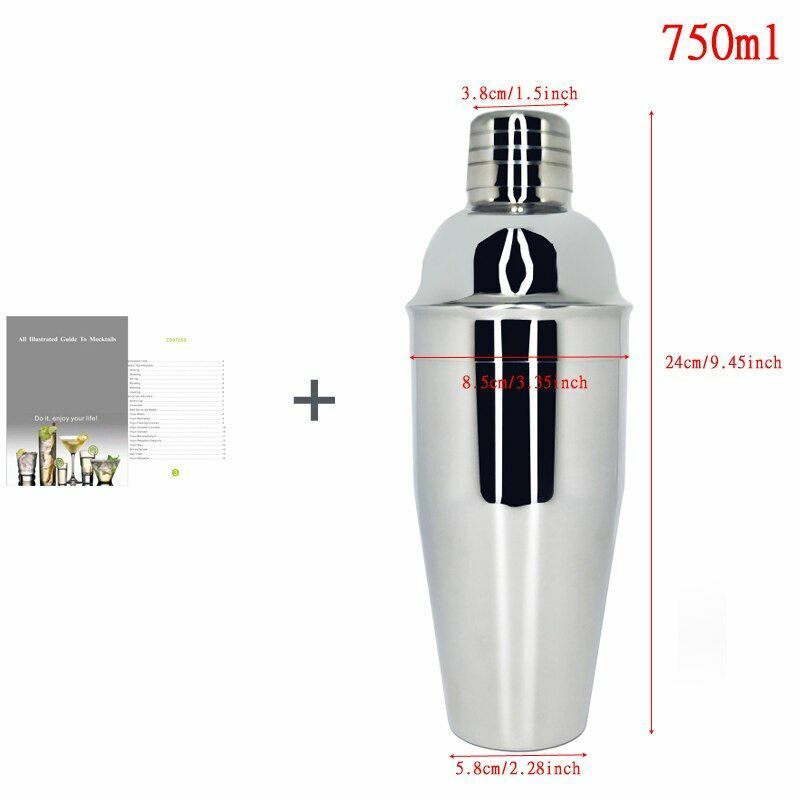 550/750ml Cocktail Shakers 11Pcs/Set Bartender Kit Stainless Steel Mixer Muddler