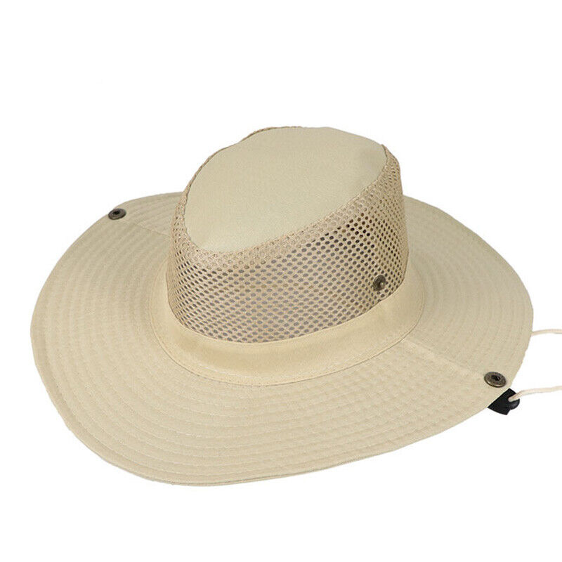 Summer Bucket Boonie Hat Fishing Sun Brim Cool Mesh Top Garden Outdoor Cap Hats