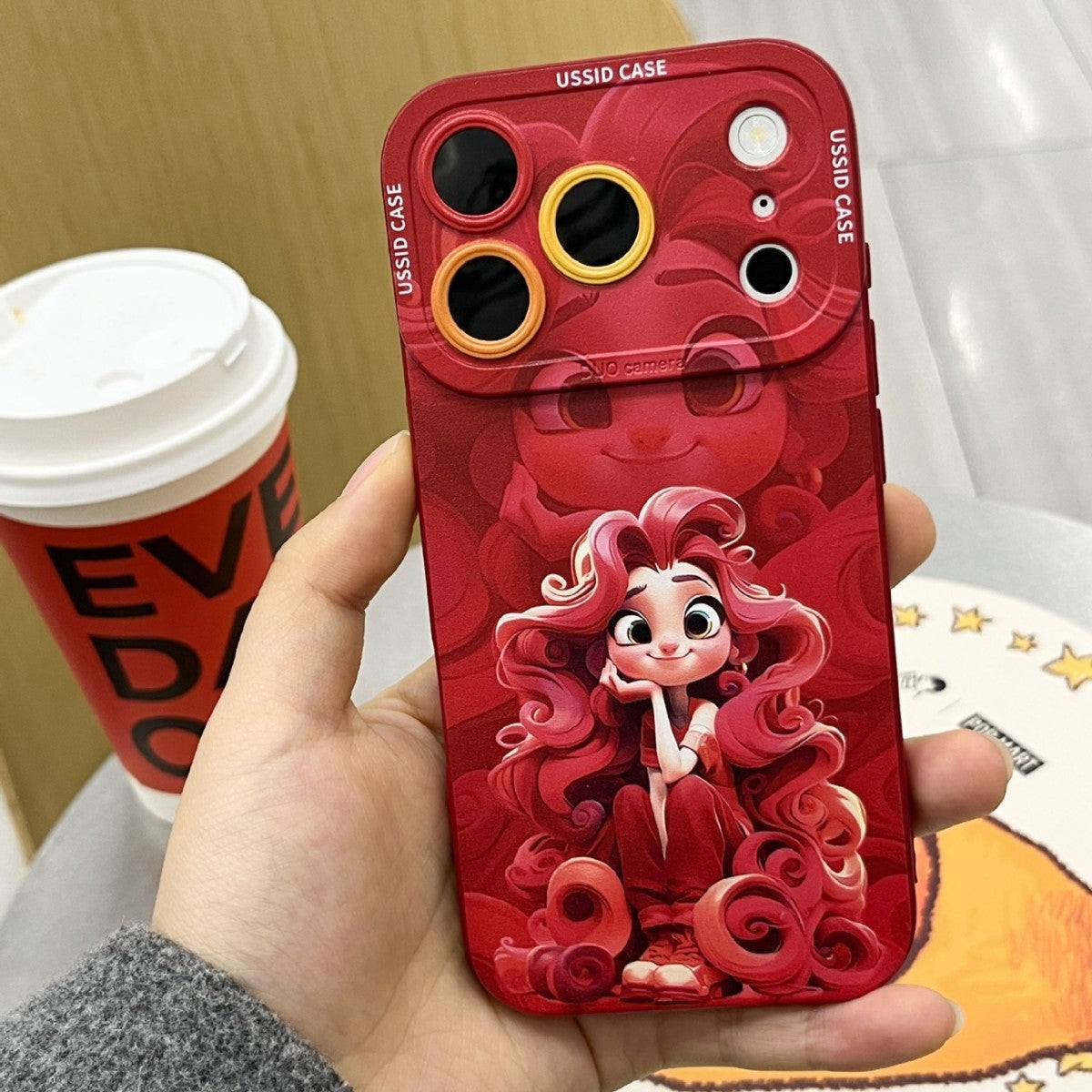 For iPhone 17 Pro Max Silicone Case with Lanyard–Kawaii Princess Cartoon Design