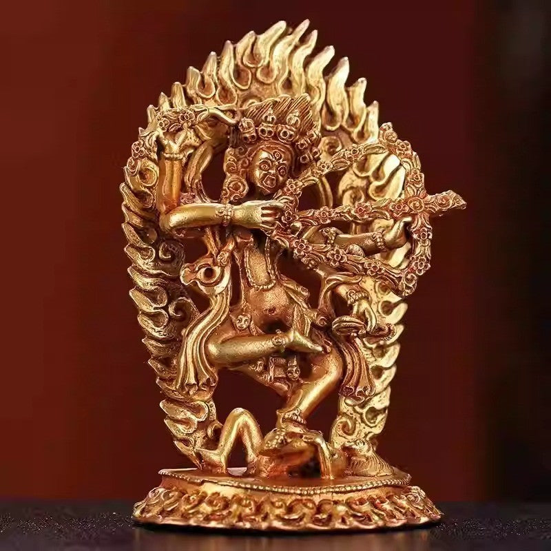 Brass Kurukulla Statue Tibetan Nepal Buddhist Master