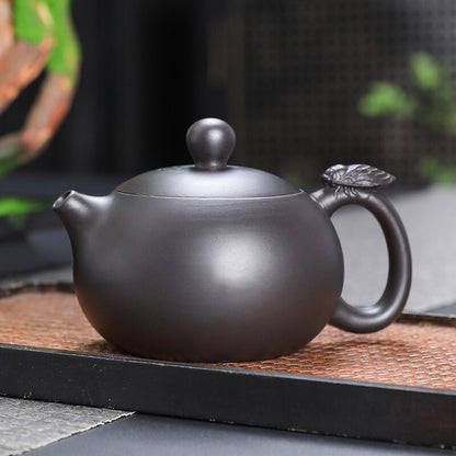 Ball Shaped Infuser Hole Tea Pot Marked Yixing Zisha Purple Clay Xishi Pot 160ml