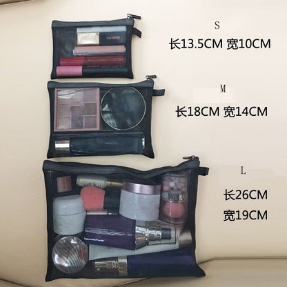 1PC Makeup Bags Cosmetics Mesh Pencil Case Brushes Lipstick Storage Brush Pouch