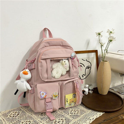 Women Large Capacity Backpack Waterproof Nylon Schoolbag College Laptop Backpack