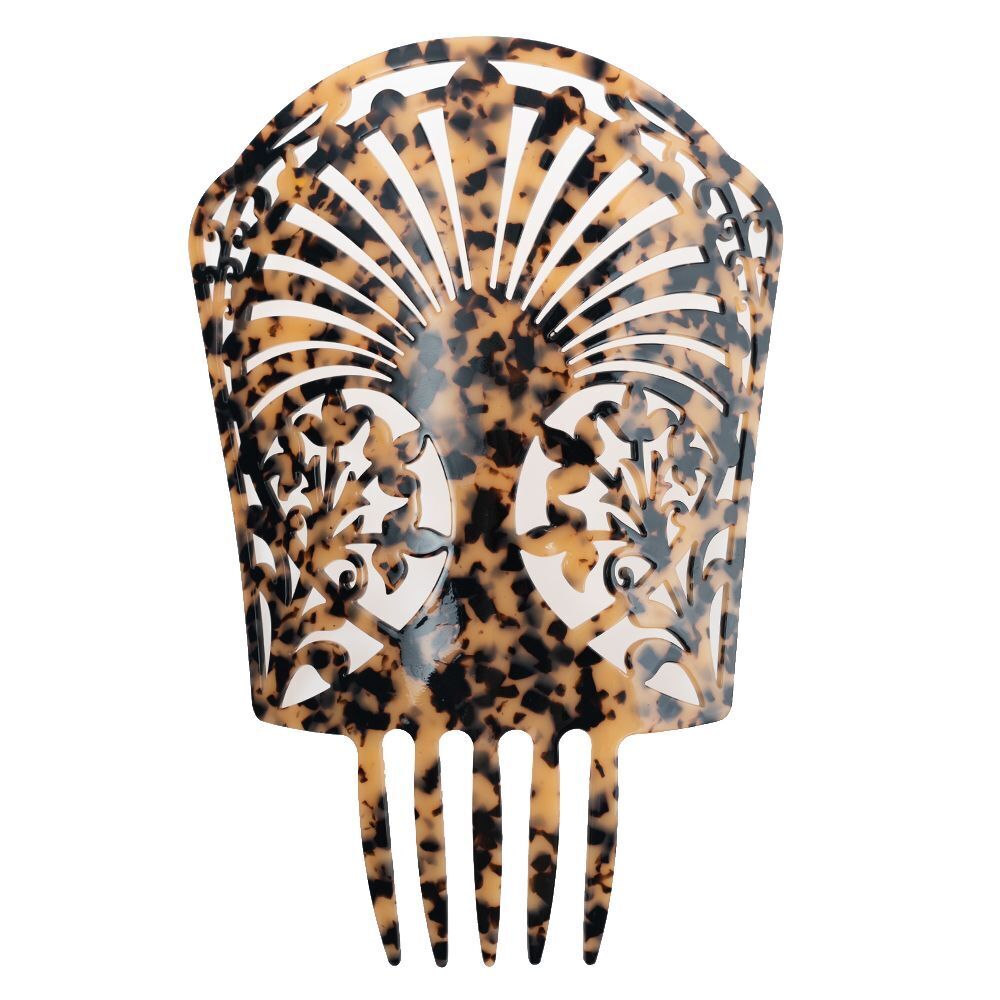 Women Headdress Hair Combs Clips Colorful Acetate Flamenco Accessories 19.5x27cm