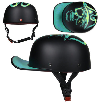 Motorcycle Helmet Baseball Cap Unisex Adults Motorcycle Half Helmet S/M/L/XL