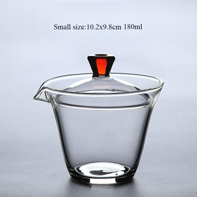Heat Resistant Glass Gaiwan Teapot Gaiwan Tea Cup Bowl Kung Fu Tea Set Tureen