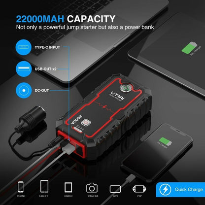 Jump Starter Car Booster Power Bank Battery 2000A 12V Auto Starting Device Start