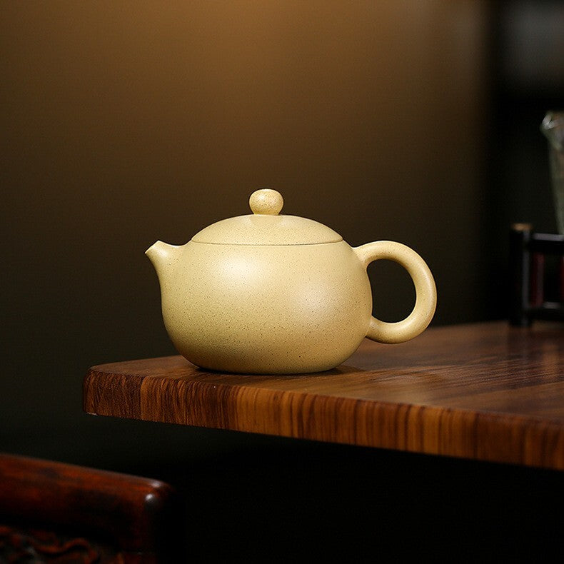 220ml Xishi Pot Real Yixing Zisha Green Clay Marked Tea Pot Handmade On Sales