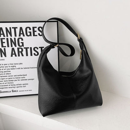 Single Shoulder Bag Fashionable Bag Solid Color Leather Single Shoulder Bag 1 PC