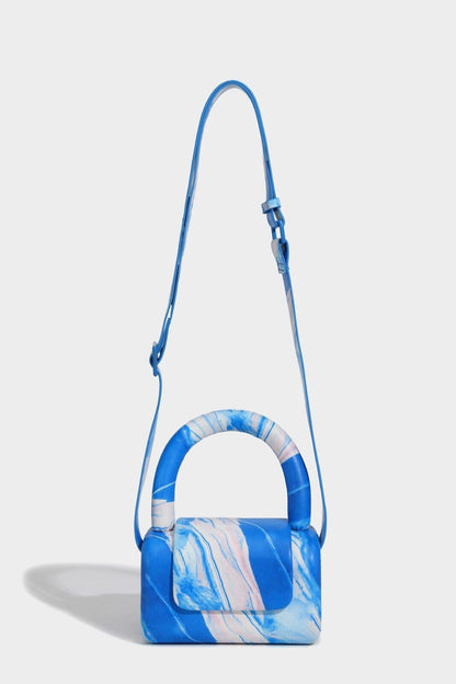 Cylindrical Handbag Luxury Polyester Style Small Shoulder Bags 16*10*10CM Square