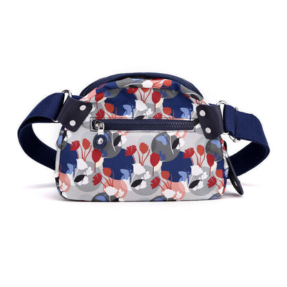 Women Shoulder Messenger printing Bag Nylon Oxford Lightweight Zipper