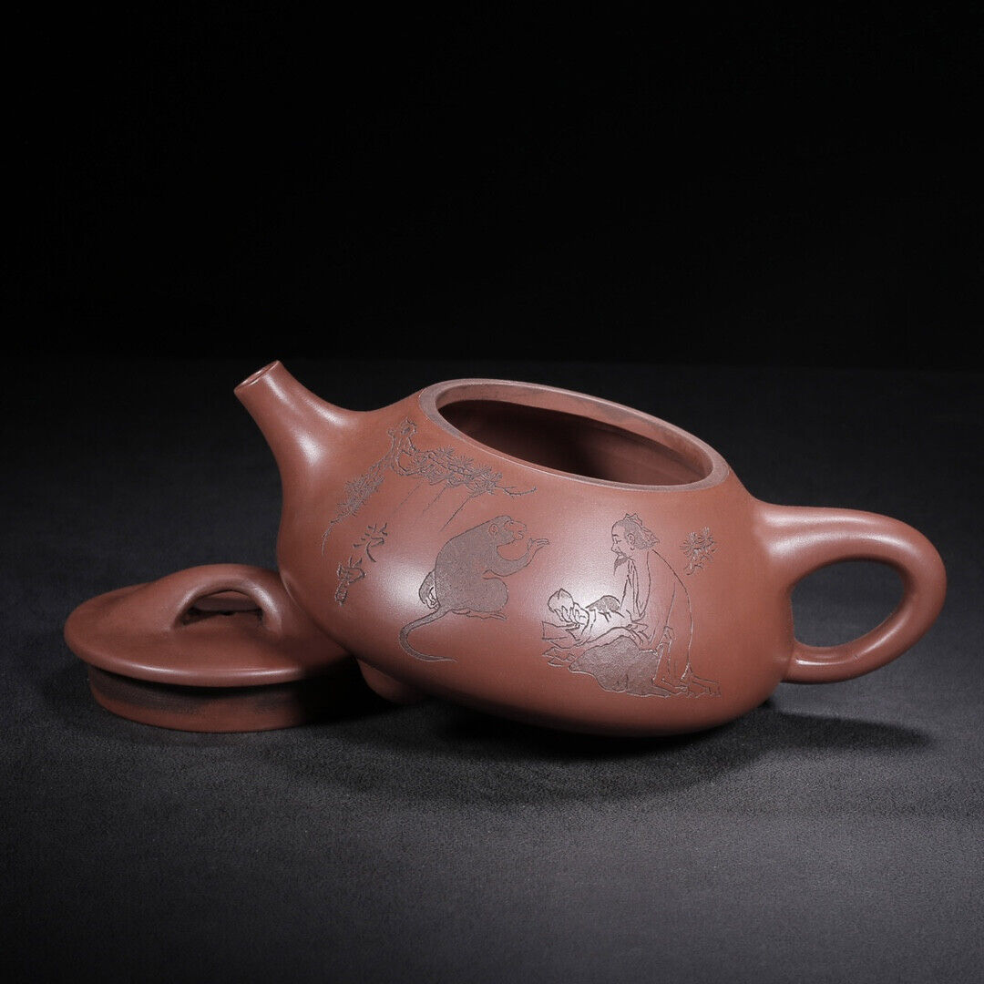 Chinese Yixing Zisha Clay Handmade Exquisite Teapot （石瓢 【底款】顾景舟，范曾）