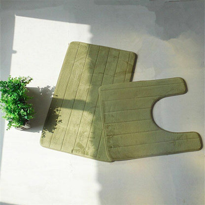 3Pcs/Set Memory Foam Bath Mat Modern Floor Anti-Slip Bathroom Rug Kitchen Carpet