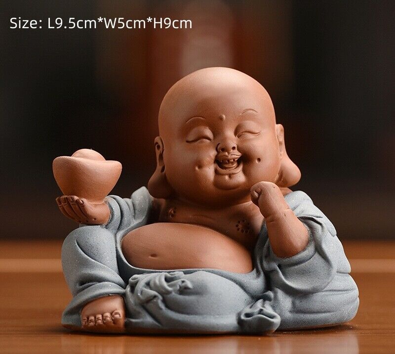 on sales yixing zisha purple clay tea pet Buddha for shelf wealth bring tea play