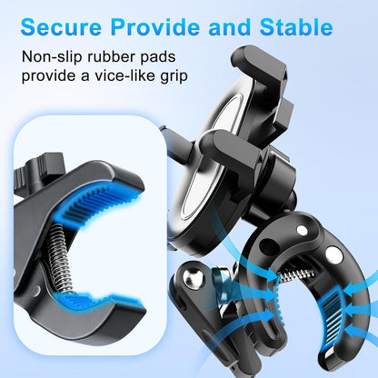 Stroller Phone Holder, Universal Handlebar Phone Mount with 360° Rotation for Go