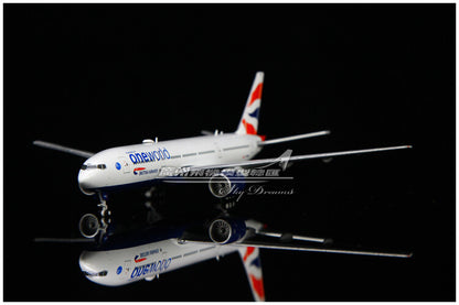 1:400 GeminiJets BRITISH AIRWAYS ONE WORLD B777-200ER Airplane Diecast Model
